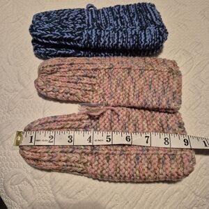 Women's knit slippers fit size 6.5 -8.5 hand made NWOT
